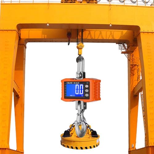 Digital Crane Scale, Heavy Duty Hanging Scale | 2200lb/1000Kg, Backlight LCD Screen, Unit Change/Data Hold/Tare/Zero for Market/Farm/Construction/Factory/Hunting/Sea Fishing