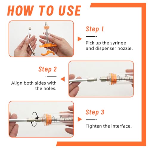 2 Pcs Goat Syringe Reusable Adjustable Goat Drench Syringe with 2 Drench Nozzle and Needles, Feeding Supplies for Cattle, Sheep, Goats, Horse, Pig, Dog (Orange, 20ML) - color: Orange, size: 20ML