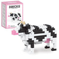 QISHOUTING Cow Mini Building Toy for Kids, Farm Animals Mini Building Blocks & Learning Toy for Girls Boys, Miniature Cow Figurine Toys for Adults Girls, Birthday Party Favors Stocking Stuffers - style: Cow