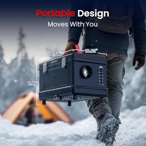 8KW Diesel Heater, 5L Toolbox Compact 2S Portable Diesel Air Heater 110V/12/24V All in One Fast Heating with App Control, Altitude Mode and no tick for RV Garage Camper