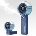 HandFan 4000mAh Handheld Turbo Misting Fan, 100 levels Adjustable High Speed Mister Fan, Portable Spray Water Mist Fans, Foldable Mini Hand Fans for Summer Beach Travel Concerts Disney(Royal Blue) - color: Royal Blue