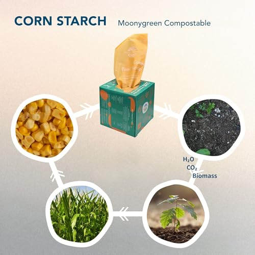 Compost Bags, Trash Bags 3 Gallon, Extra Thick, US BPI ASTM D6400 Certified Compostable Food Scrap Kitchen Waste Bags, 100 Count - size: 100 Count (Pack of 1), style: 3 Gallon