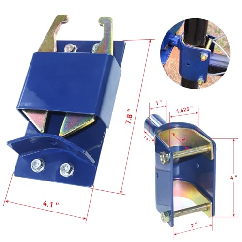 [Upgraded] Blue S16100100 Two Way Lockable Gate Latch | Include Hardware and Assembly Tool Kit for Farm Gate Latch, Metal Gates with 1-5/8" to 2" Diameter Round Tubes - size: 1xGate Latch for 1-5/8" to 2" Tubes