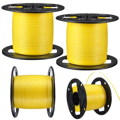 Qualirey 2 Pcs Sticky Fly Tape Roll 1000 ft Fly Ribbon Line Kit Housefly Reel Hanging Sticky Tape Trap Disposable Bug Strip for Barns Home Indoor Outdoor, Non-Toxic (Yellow) - color: Yellow