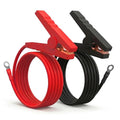 Electric Fence Jumper Leads with Alligator Clips, 6.6ft, 10,000V - 1 Set | Tinned Copper Wire Connectors with Premium TPU Insulated Cables for Fence Energizer and Solar Charger - size: 1 Set (Red + Black Leads)