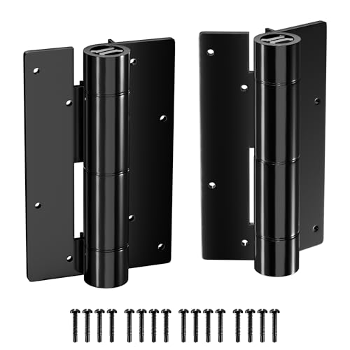 1 Pair 5-3/4” self-Closing gate Hinges, Aluminum Hinges, Heavy Duty gate Hinges for Metal Gates, Pool Gates, Aluminum Gates (1)