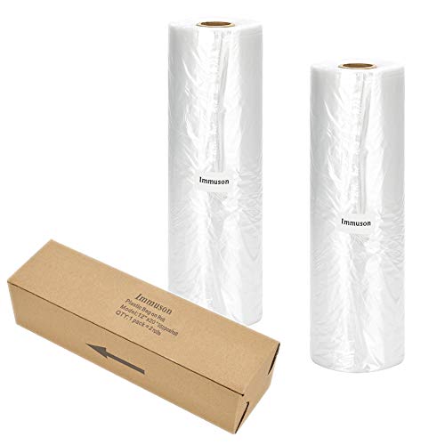 Immuson Food Storage Bag, 12 x 20 Plastic Produce Bag on a Roll, 2 Rolls Fruits, Vegetable, Bread, Food Storage Clear Bag, 350 Per Roll,700 Bags - size: 2 Rolls-700 Bags