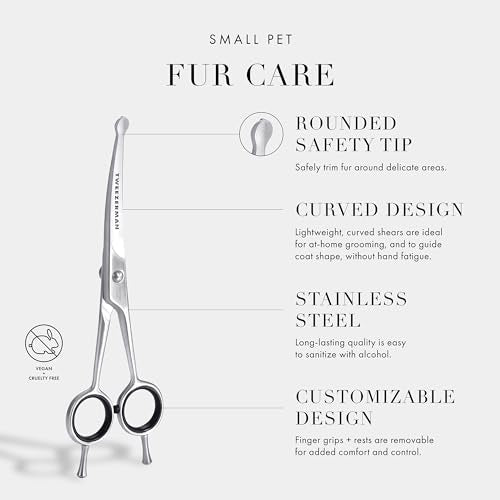 Tweezerman 7" Pet Grooming Shears-Safety Round Tips for Dogs & Cats - style: 7" Shears