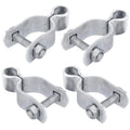 4 Pack 1-5/8" Chain Link Fence Frame Gate Post Female Hinge, Galvanized Steel Gate Hinge for Fence Posts, Bolts & Nuts Included - size: 1-5/8" Female
