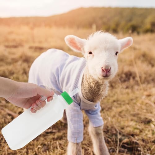 Totority Goat Bottle Nipples 6 Pack Sheep Feeder Bottle Nipples for Lambs Calves & Newborn Livestock Silicone Nursing Teats with Milk Flow Valve for Barn Feeding