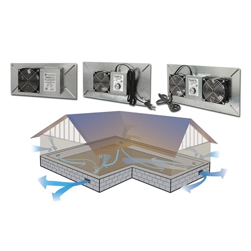 Tjernlund V1D UnderAire Crawlspace Ventilator Fan Moisture Mold Reducing, 110 CFM - size: 110 CFM, style: With Dehumidistat