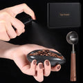 3pcs Coffee Bean Dosing Cup Set, Ceramic Cup Dosing Spoon Spray Bottle | Coffee Bean Dosing Cup Set in Gift Box, Static Reduction Precise Measuring for Espresso Tea Coffee Bar Accessories Kit - color: Black