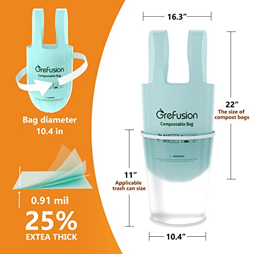 Compostable trash Bags, 2.6 Gallon,Thick 0.91 mils,Compost bin Kitchen,Food Scrap Waste Bags,Small trash bags for compost bin kitchen,Certified by BPI and OK Compost, (80 Count) - color: 2.6G-80count