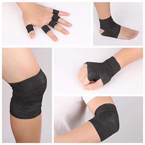 Self-Adhesive Bandage Wrap, Breathable, Elastic, 3 Inch, 8 Rolls - color: Black, size: 3 Inch (Pack of 8)