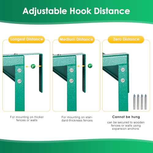 Metal Livestock Hay Feeder, Goat Hay Rack, Wall Mountable&Hangable | Galvanized Goat Hay Feeder with Adjustable Distance Hooks, for Goats, Sheep, Horses, Cattle, Deer, Indoor and Outdoor Use