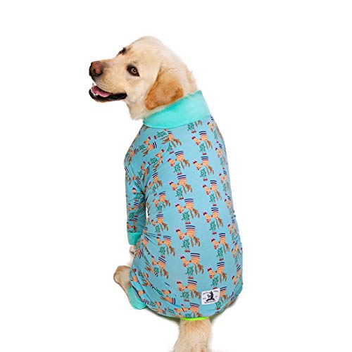 Dog Surgery Recovery Suit Female Male for Dogs After Surgery Medium Large Dogs Onesie Dog Pajamas Pjs Clothes (Christmas Elk, 28 (Chest 26.77 in | Backlength 18.11)) - color: Christmas Elk, size: 28 (Chest 26.77 in | Backlength 18.11)