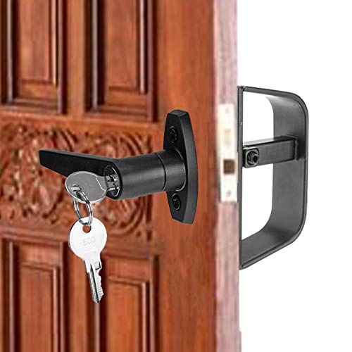 Shed Door Latch L-Handle Lock Kit with 2 Keys, 4-1/2" Stem Shed & Barn Door Lock
