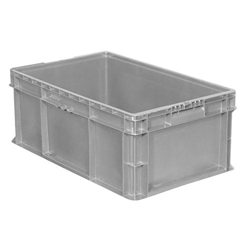 Buckhorn SW241507F101000 Plastic Straight Wall Storage Container Tote, (24-Inch x 15-Inch x 7-1/2-Inch), light grey - size: 24" x 15" x 7.5"