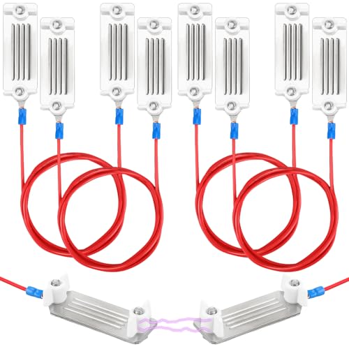 Kanayu 8 Pcs Electric Fence Tape Connector Polytape to Polytape Connector 40mm Electric Tape for Fence Connection with 90 cm Wire for 1/2" to 1-1/2" Width
