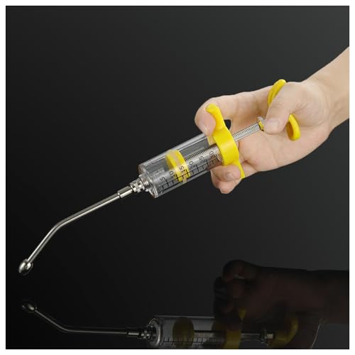 Reusable Goats Syringe, Drench Gun, Adjustable Dosage, Reusable, Suitable for Goat, Horse, Sheep, Pig, Cattle, Dog, Cat (30ML)