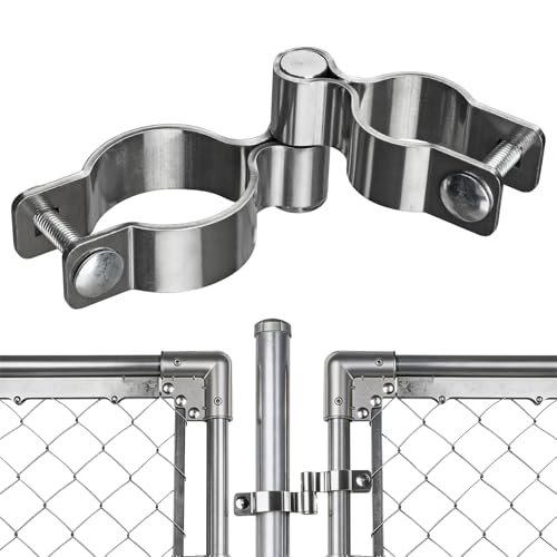 2 Pack 1-7/8" x 1-3/8" Chain Link Fence Gate Hinge, 304 Stainless Steel Heavy Duty Male Female Post Hinges with Bolts and Nuts - color: 1-7/8", size: 1-3/8"