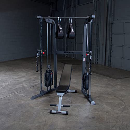 Body-Solid Powerline Cable Crossover Exercise Machine for Home & Commercial Gym, Functional Training Center with Dual Weights Stack for Cable Workout - style: 160lbs. Dual Weight Stack