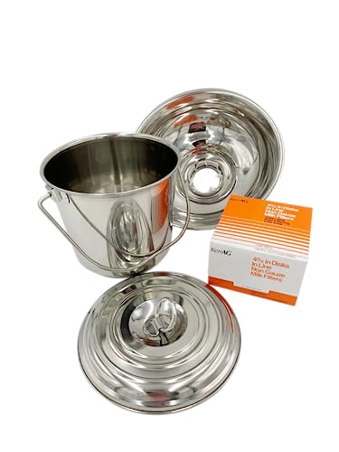 SS Strainers (Medium Strainer & Pail Combo, 3.5 L pail & Strainer Combo) - color: 3.5 L pail & Strainer Combo, size: Medium