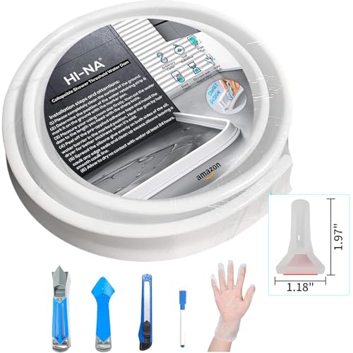 3ft/5ft/6ft/8ft10ft Collapsible Shower Threshold Water Dam Water Barrier for Shower and Water Stopper Keeps Water Inside Water Threshold for Wet and Dry Separation (3ft, Clear) - color: Clear, style: 3ft