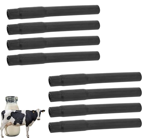 4PCS Safety Rubber Hose for Milking Machine Replacement Parts (Black 8PCS) - color: Black 8PCS