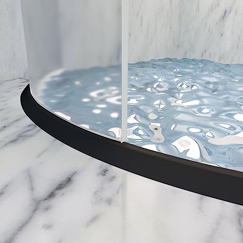 Raycity Shower Threshold Water Dam Stopper for Walk in, Black, 39 Inch | Silicone Shower Water Guard, Water Blocker, Shower Door Bottom Seal, Prevent Leaks for Bathroom, Kitchen - color: 0.54" High/Black, style: 39Inches