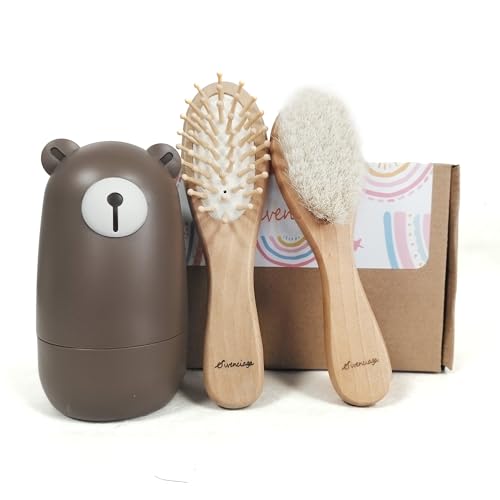 Baby Nail Clippers Set, Baby Manicure Set and Pedicure Set with Cute case. Baby Grooming Gift Set for Newborns, Infants and Toddlers - color: c brown