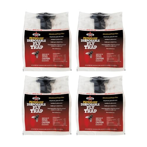 Starbar FlyRelief Disposable Fly Trap Bags, 4-Pack, Outdoor Traps