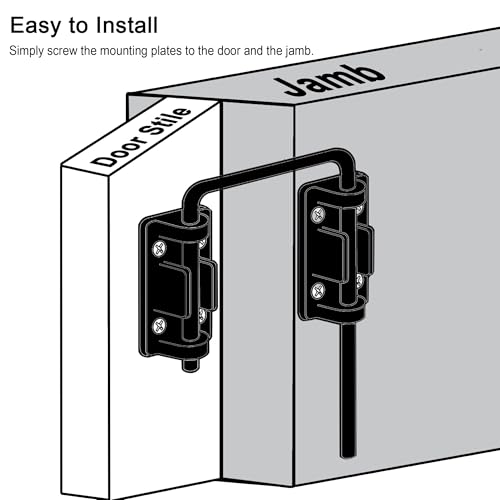 Patio Sliding Door Loop Lock, Thickened Anti-Rust Sliding Gate Latch for Fence,Garden, Bathroom, Outdoor, Garage, Window (Black,2 Pack) - color: Patio Bolt - 2 Pack