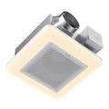 AUPU Bathroom Exhaust Fan with 3CCT LED Light&Humidity Sensor,HVI&Energy Star Bathroom Fan, 50-80-110 CFM Household Extractor Fan,Retractable Bracket Ventilation Fan,4''Duct,Ceiling Mounted,0.8 Sone - size: 3 CCT Light
