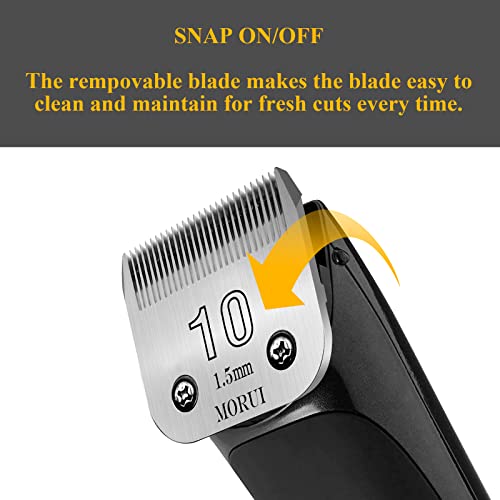 Detachable Pet Dog Clipper Blades UltraEdge Compatible with Oster A5,Wahl KM10 Series Clippers (10# 1.5mm- 2 Pack) - size: 10# 1.5mm- 2 Pack
