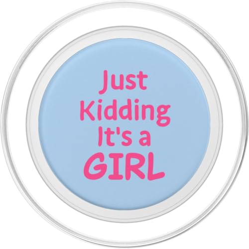 Just Kidding It's a Girl Pink Gender Reveal Party Supplies PopSockets PopGrip for MagSafe - style: Magnetic PopGrip