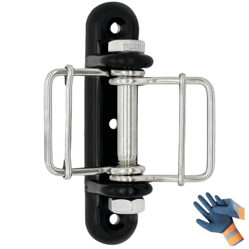 10Pcs Electric Fence Polytape Insulators Buckles for 1.7" Tape | Interlocking buckles for tautness. Impact-resistant, non-conductive. Triple anchor points. Modular for corners/ends/gates