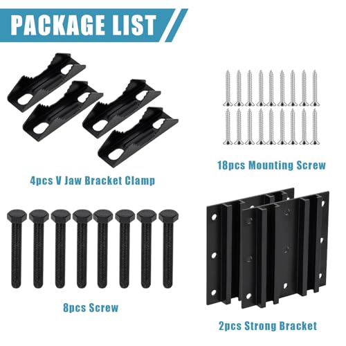 Post Tubes Mounting Bracket, 2-Packs Adjustable Solar Mounting Bracket Fence Hook Compatible with Round, Square, T-Posts, Irregularly Shaped Pipes (Max. 2-1/2" Width)
