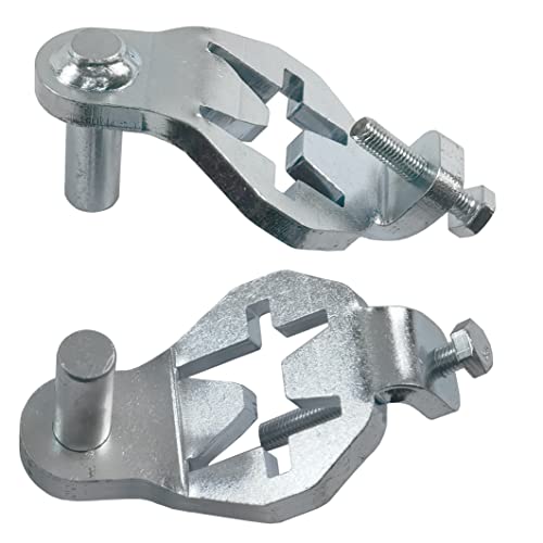 T-Post Gate Hinge Pins - Heavy Duty Gate Hanger, Hang a gate from a Metal T Post, Steel Gate Hinges Target Hanger for Farm Gate, Garden & Backyard Gate, Easy to Install. (Patent) - color: Silver