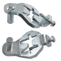 T-Post Gate Hinge Pins - Heavy Duty Gate Hanger, Hang a gate from a Metal T Post, Steel Gate Hinges Target Hanger for Farm Gate, Garden & Backyard Gate, Easy to Install. (Patent) - color: Silver