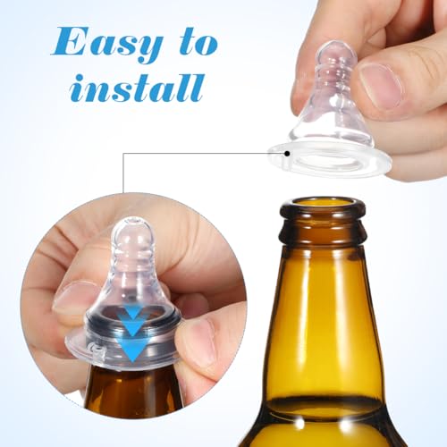 Enhance Your Party Beer Bottle Nipples Bibs Bottle Nipple Caps for Adult Drinkers Fun Novelty Drink Caps