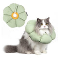 Cat Cone Collar,Cute Waterproof Cat Recovery Collar,Anti-Bite Lick Wound Healing Safety Elizabethan e Collar for Cats,Green Flower All-Season Style - color: Green Flower, size: Small
