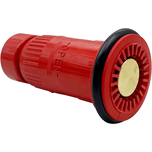 SAFBY Fire Hose Nozzle Thermoplastic Fire Equipment Spray Jet Fog (1" NPSH/NPT) - color: Red, size: 1 inch NPSH