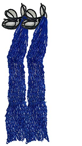 Majestic Ally 2 pcs Ultra Slow Feed 1.5"x1.5" Holes 40” Hay Net for Horses and livestocks (Royal Blue) - color: Royal Blue