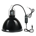 LUCKY HERP Reptile Light Fixture with Dimming Thermostat & Timer, Aluminum 8.5inch Dome Reptile Lamp Fixture, Heat Lamp Fixture for Reptile Bulb Basking Heat Bulb - size: 8.5 Inch