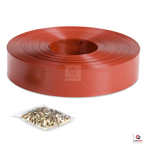 Chain Link Fence Privacy Tape (Redwood) - color: Redwood
