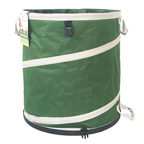 24-Gallon Collapsible Trash Can (19x21 in) Hard-Shell Bottom Leaf Bag,Yard Waste Bags,Garden Debris Bag,RV Camp Waste Bin,Pop-Up Trash Can,Recycling Bin,Laundry Hamper,Lawn Grass Clippings,Weed Barrel - style: 24 Gallon Bag with Gardening Gloves