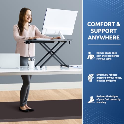 0.8" Thick Kitchen Mat Cushioned Anti Fatigue Rug Comfort Floor Mats | Water-Resistant, Non-Slip, Easy to Clean Comfort Floor Mat for Kitchen, Sink & Office, Multiple Colors & Sizes, 70" x 24" - color: Chocolate, size: 70"L x 24"W x 0.8"Th