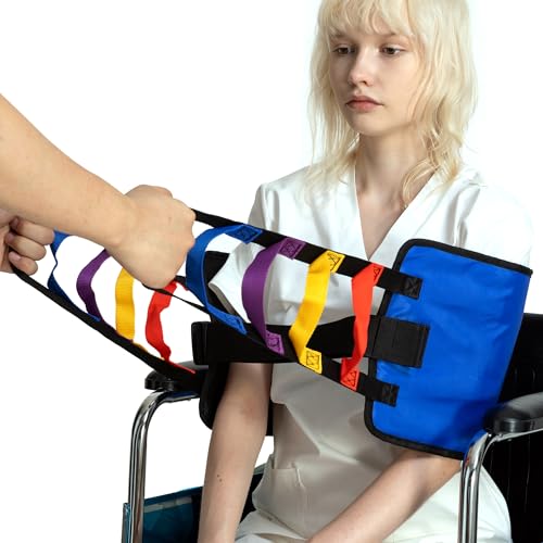 Patient Lift Sling & Gait Belt – Heavy Duty Standing & Transfer Aid | 3-in-1 Design Safe Bed-to-Wheelchair Transfer Stand-Assist Support Heavy-Duty Construction Non-Slip Padded Belt - color: Blue