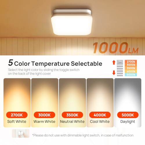 Consciot 50 CFM Bathroom Exhaust Fan with Light, Super Quiet 1.0 Sone, Suitable for mounting Hole 7.68 x 7.36 inches, 1000lm LED Light 5CCT Selectable & Nightlight, Bathroom Vent Fan for Ceiling - style: 50 CFM